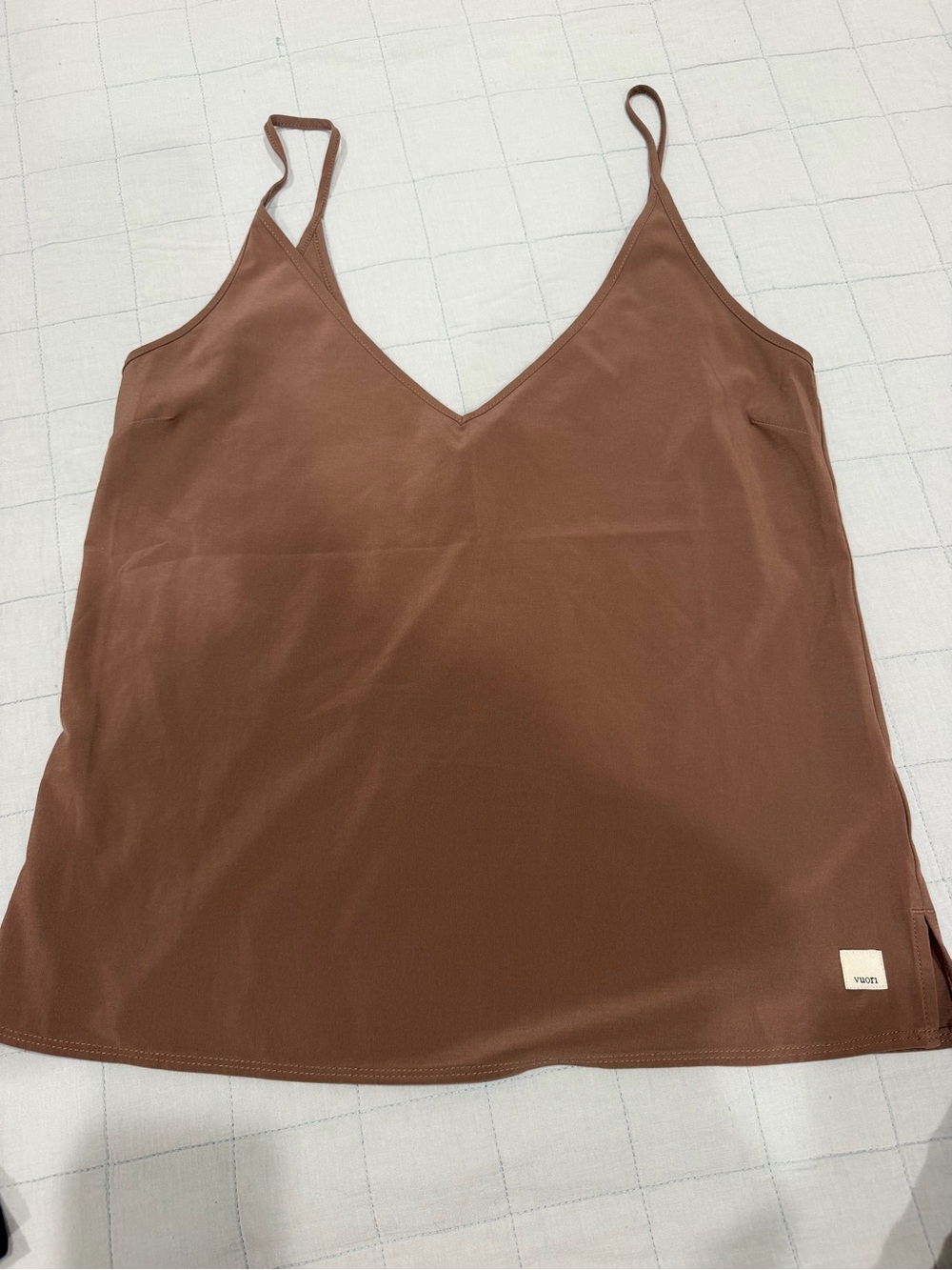 Vuori Brown V-Neck tank  - Brown